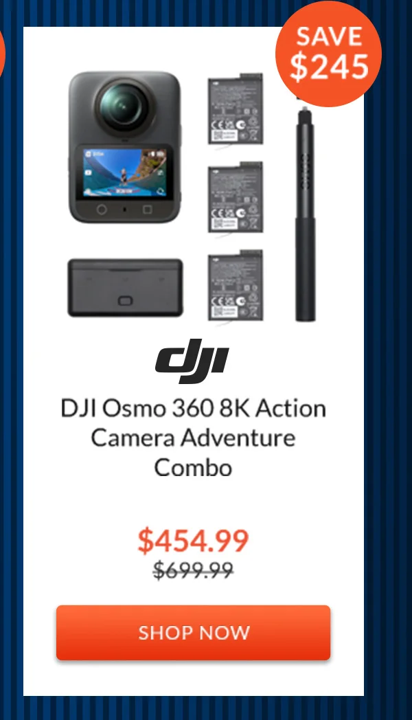 DJI Osmo 360 8K Action Camera Adventure Combo