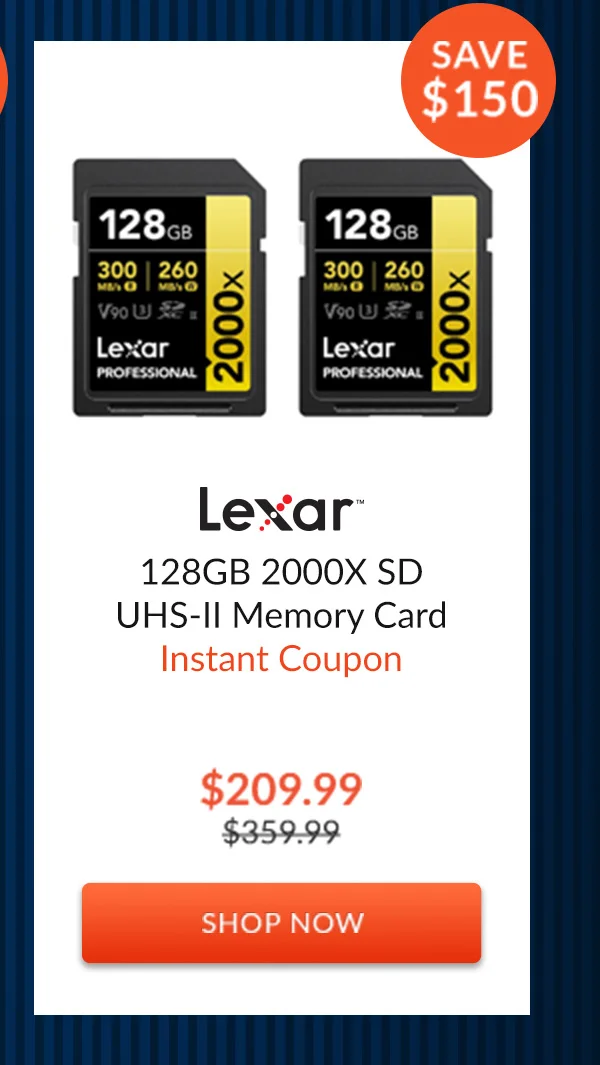 128GB 2000X SD UHS-II Memory Card