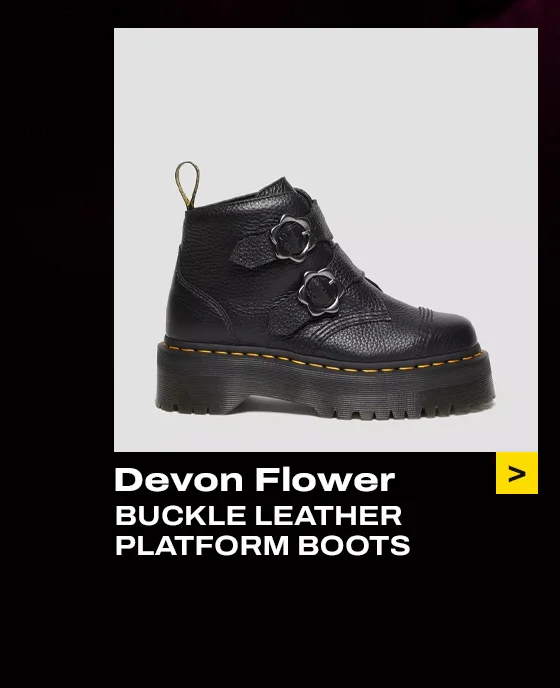 Devon Flower Buckle Leather Platform Boots