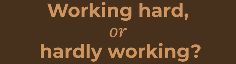 Working hard or hardly working?