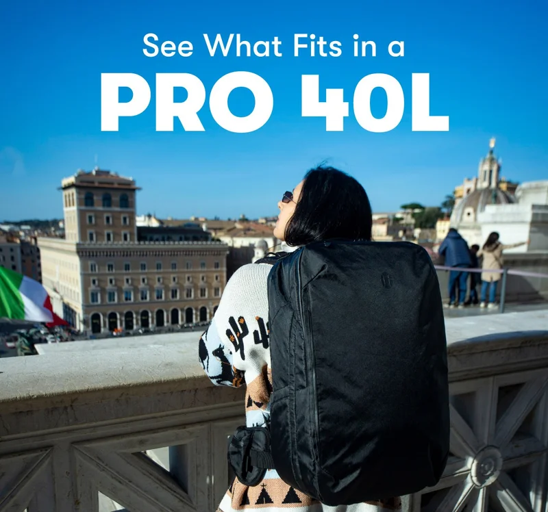 See What Fits in a Travel Backpack Pro 40L