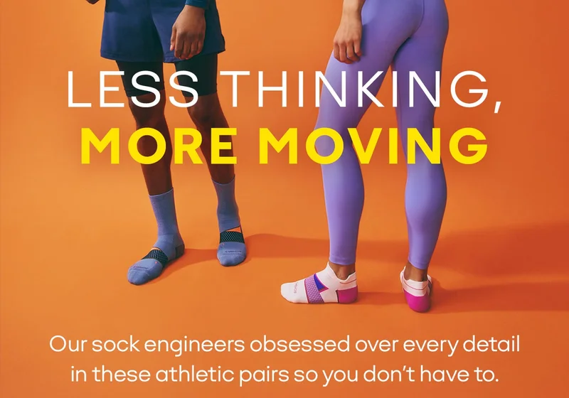 LESS THINKING, MORE MOVING | Our sock engineers obsessed over every detail in these athletic pairs so you don't have to.