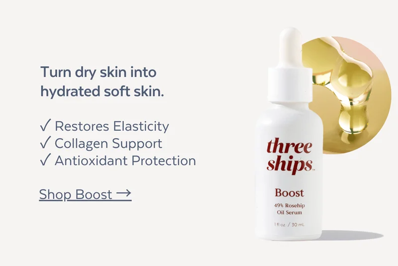 Turn dry skin into hydrated soft skin. ✓ Restores Elasticity  ✓ Collagen Support ✓ Antioxidant Protection [SHOP BOOST]