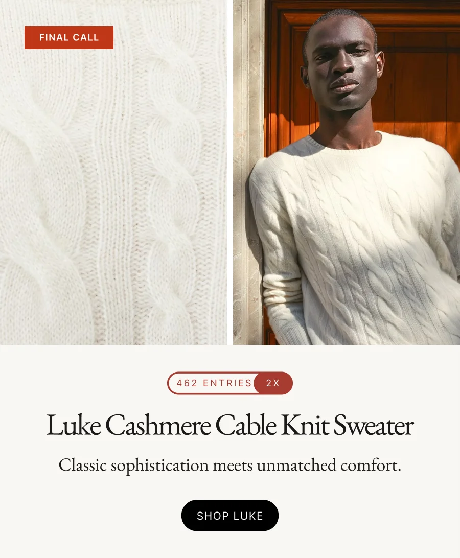 462 entries 2x Luke Cashmere Cable Knit Sweater Classic sophistication meets unmatched comfort. Shop LUKE