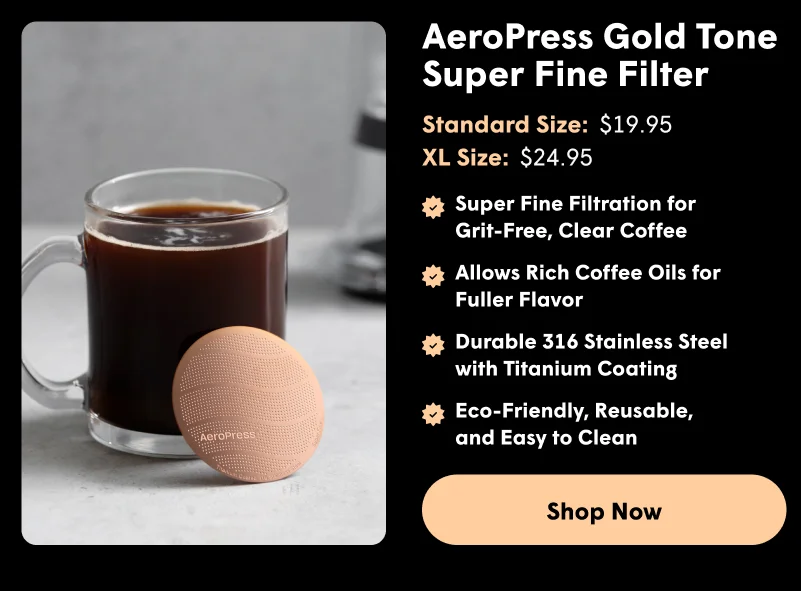 AeroPress Gold Tone Super Fine Filter Standard and XL