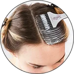 brushing color on hair
