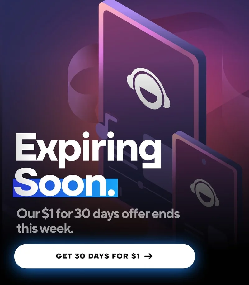 $1/month