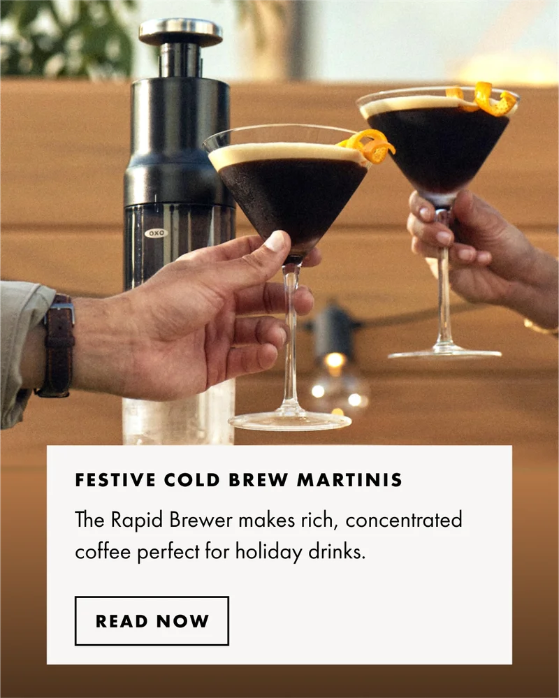 Festive cold brew martinis
