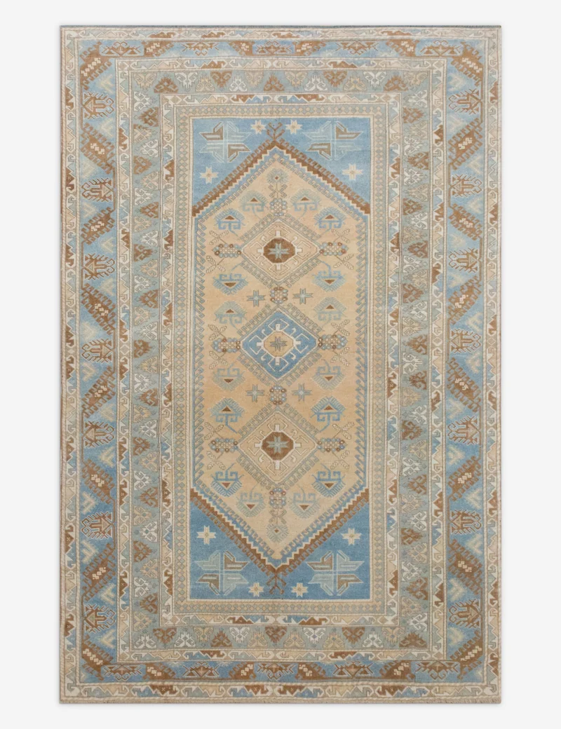 Image of Vintage Turkish Hand-Knotted Wool Rug No. 564, 6'5