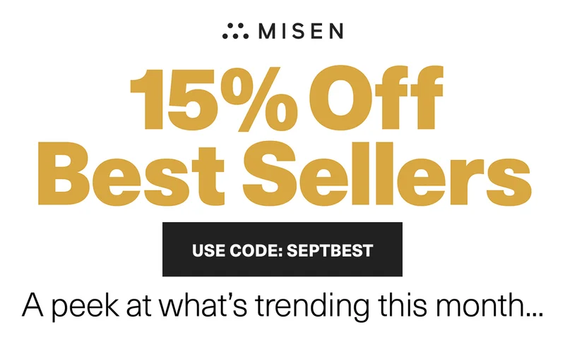15% Off Best Sellers Use Code: discount code