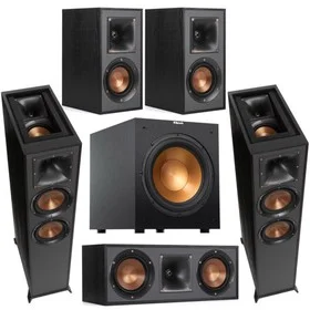 Klipsch Reference discount code 5.1 Home Theater Pack, Black Textured Wood Grain Vinyl