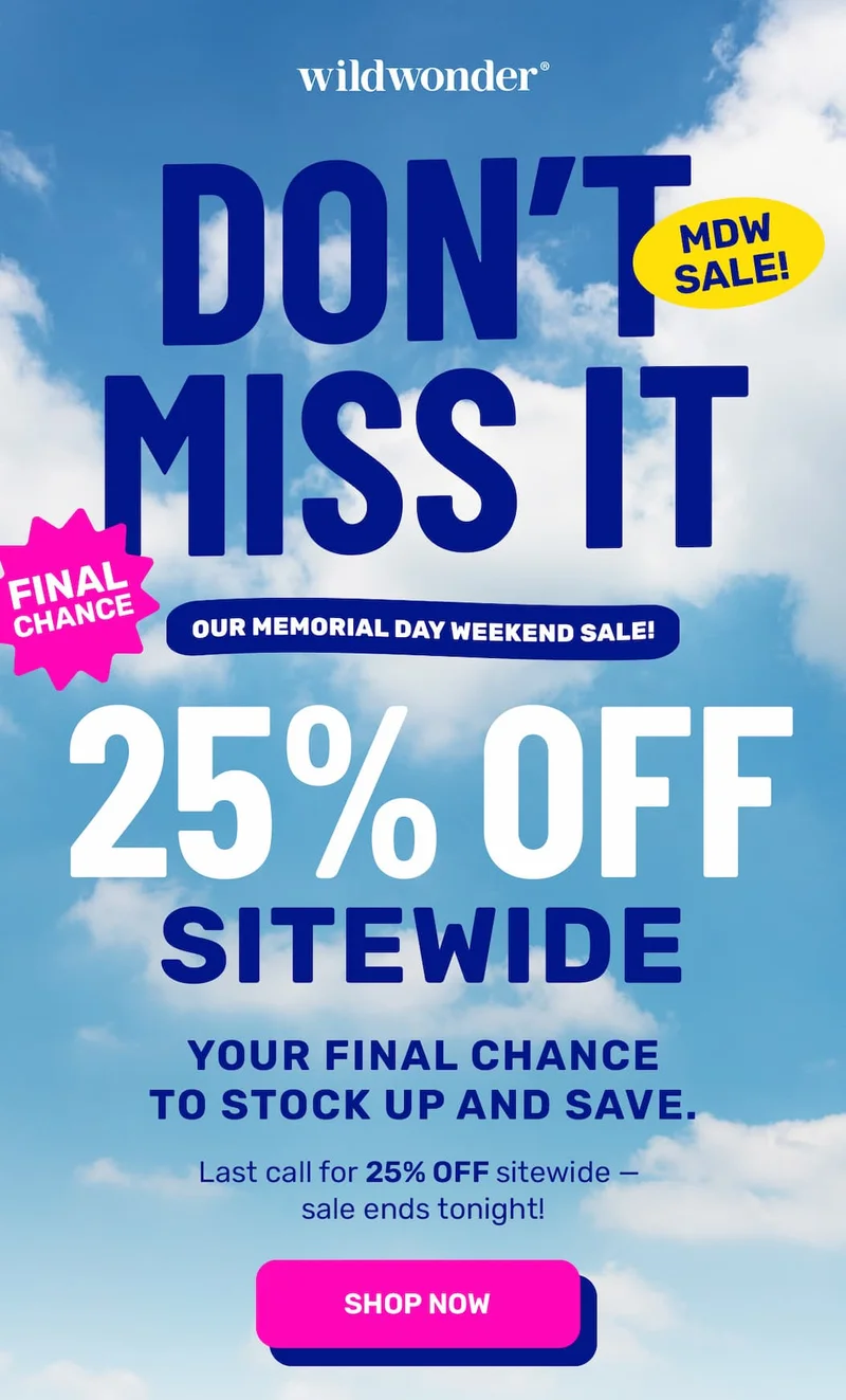 Shop the long weekend sale