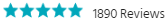 5 Stars - 1890 Reviews