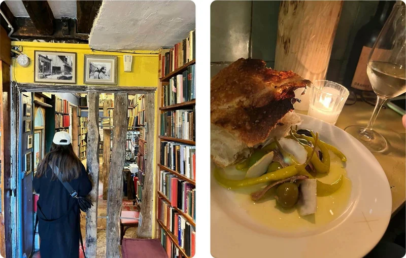 L:Shakespeare & Co R: Septime La Cave