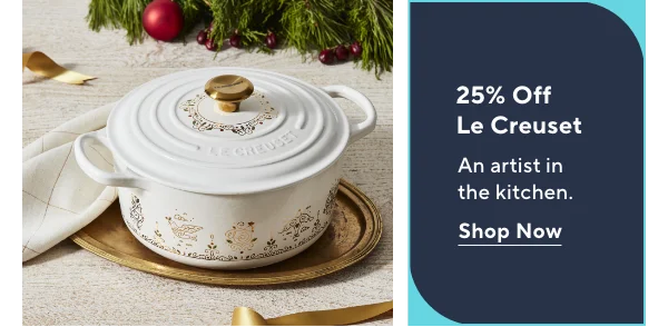 25% off le creuset