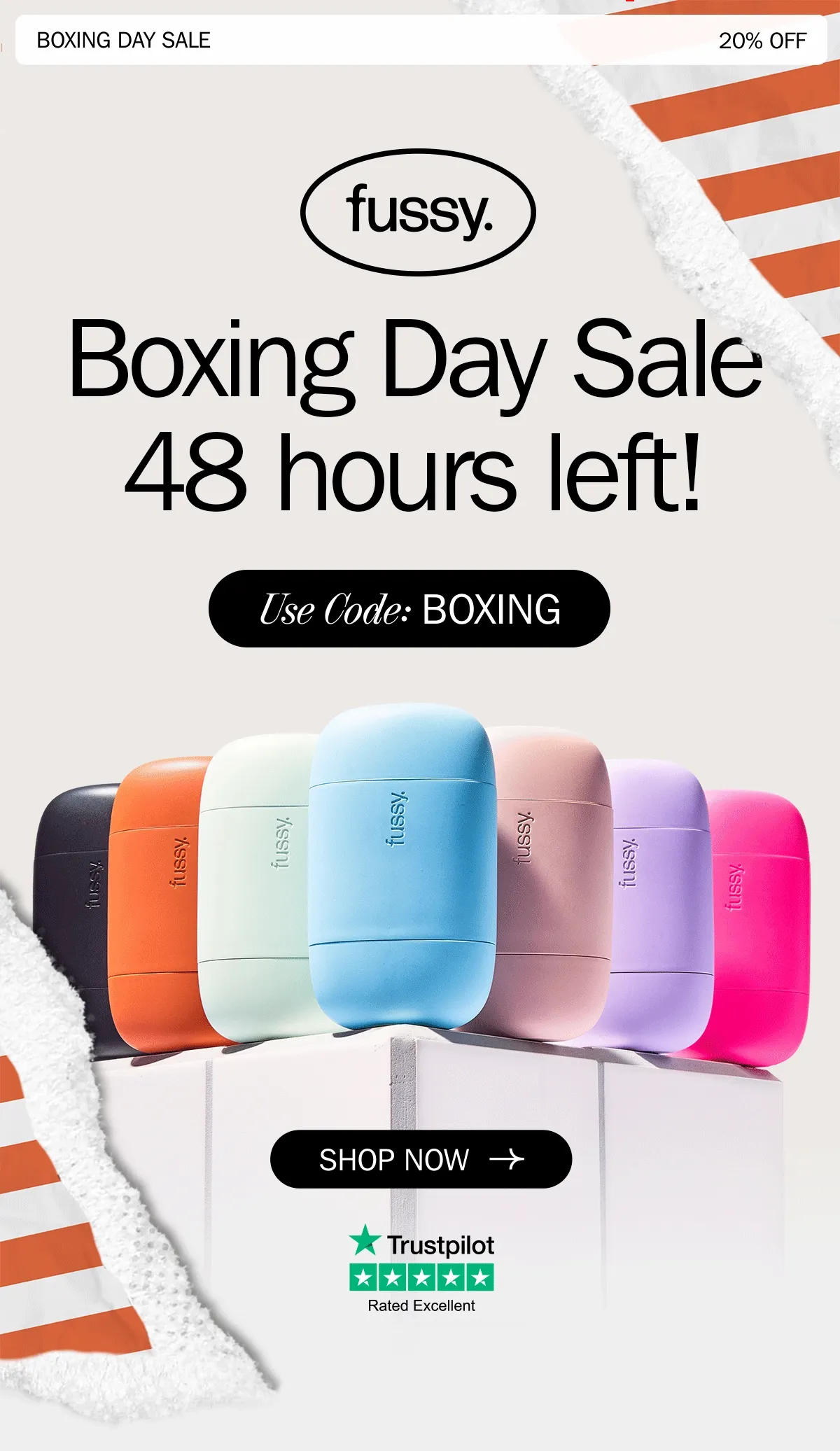 Boxing Day Sale now on - 20% off