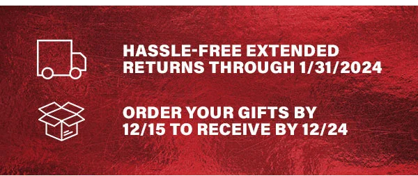 Order by 12/15 to receive by 12/24