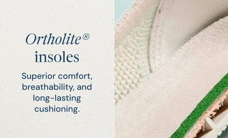 Ortholite® insoles: Superior comfort, breathability, and long-lasting cushioning.