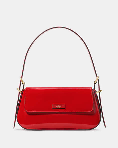 Bridget Patent Fabric Small Flap Shoulder