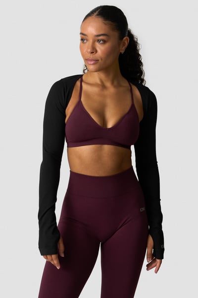 Image of Smooth Seamless Shrug Black