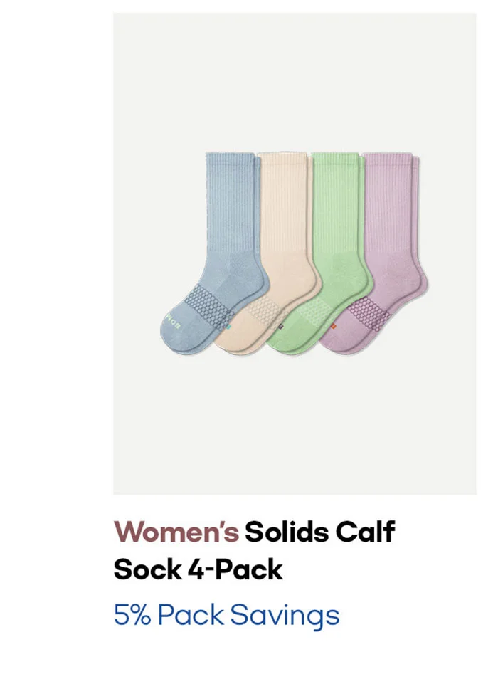 Women's Solids Calf Sock 4-Pack 5% Pack Savings