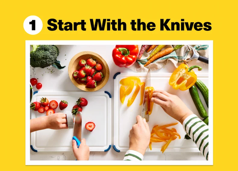 Start with the knives