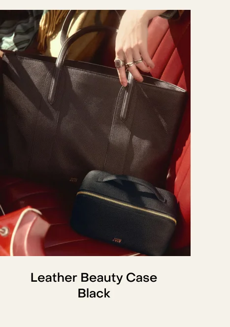Leather Beauty Case Black