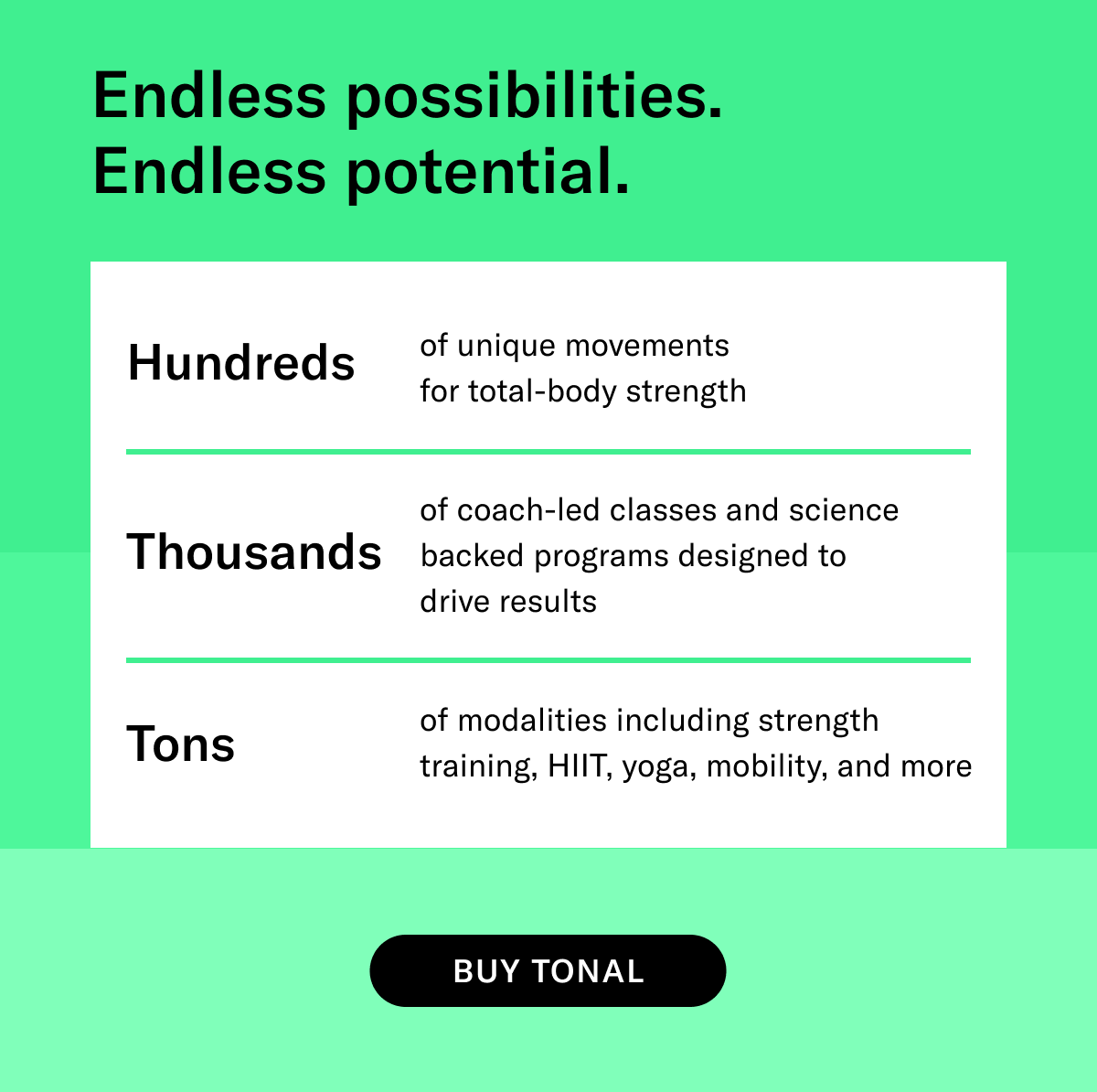SUBHEAD: Endless possibilities. Endless potential.