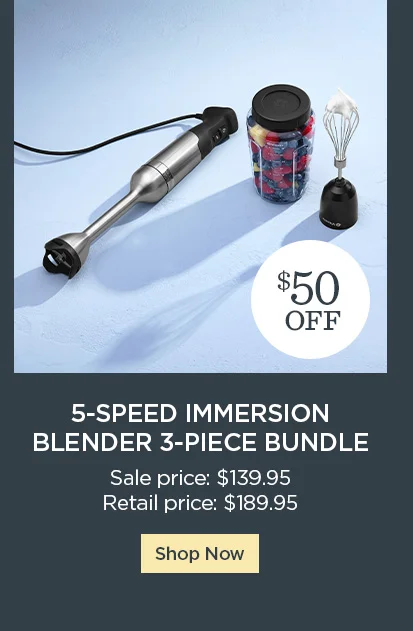 5-Speed Immersion Blender 3-Piece Bundle