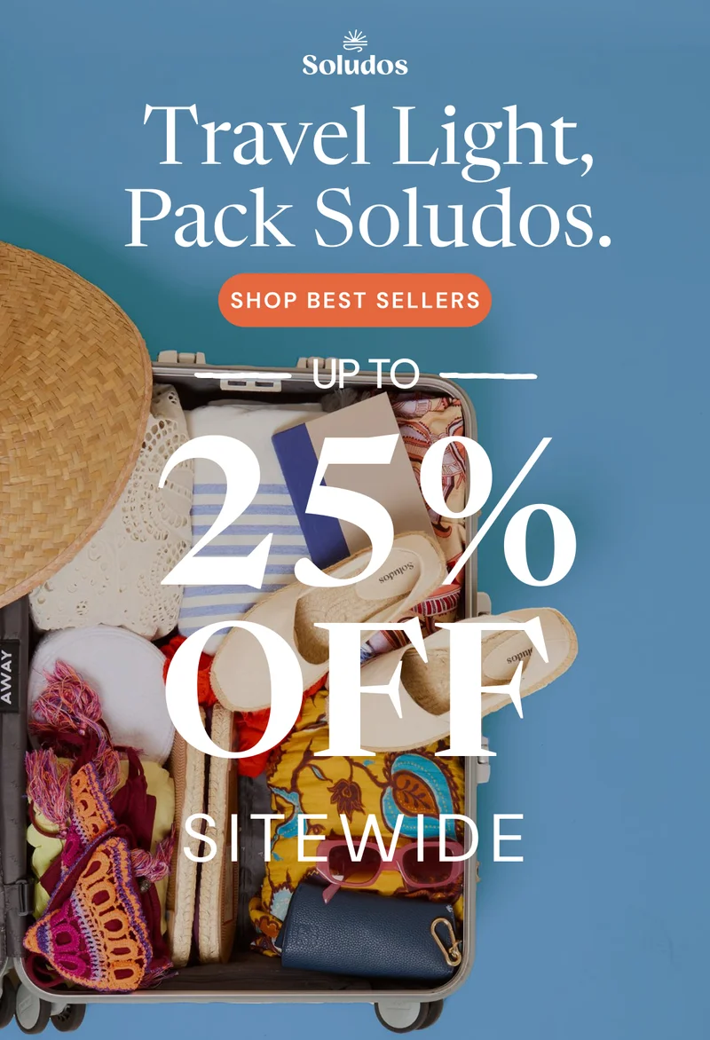 Travel Light. Pack Soludos. Shop best sellers