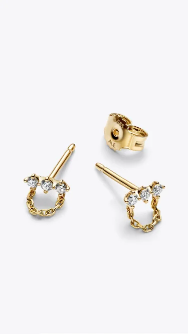 Pandora Era Lab-Grown Diamond Trio Chain Stud Earrings Pandora Era Lab-Grown Diamond Trio Chain Stud Earrings