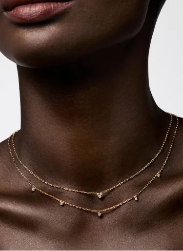 Model wearing Pandora lab grown diamonds Model wearing Pandora lab grown diamonds