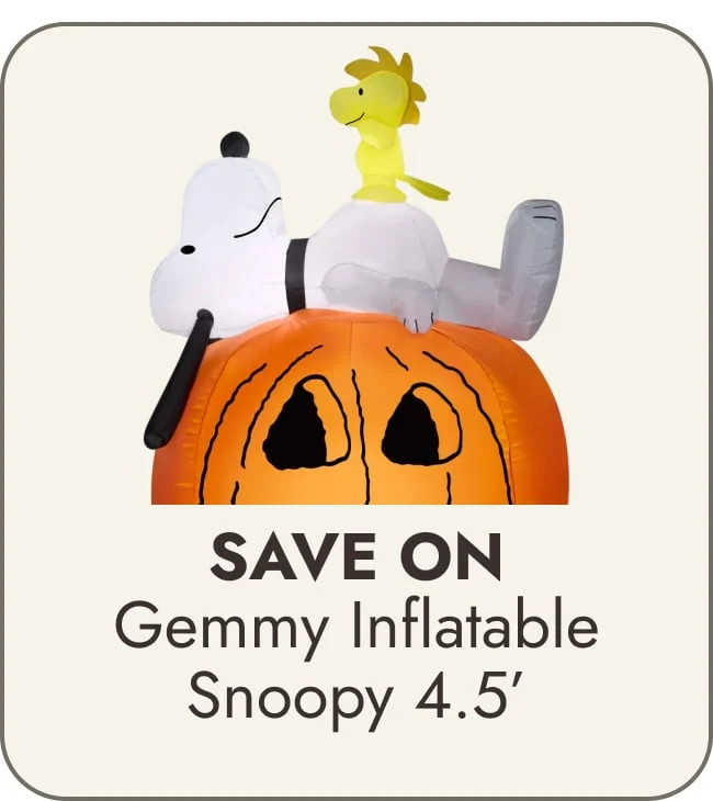Airblown 4.5 ft Snoopy and Woodstock on Pumpkin Scene Peanuts, 4.5 ft. Tall, Multicolored