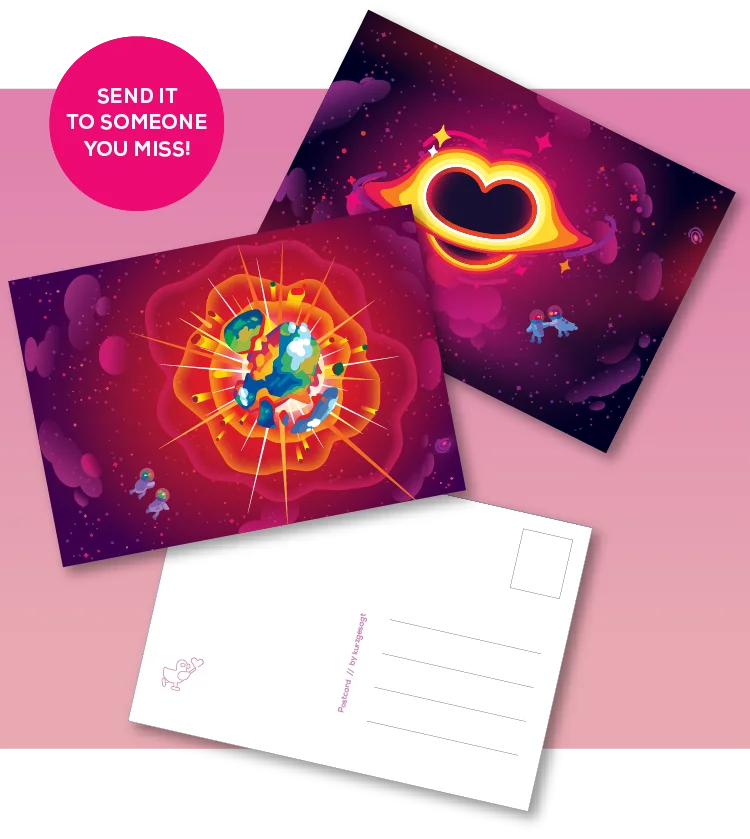 Two Printable Valentine's Postcards
