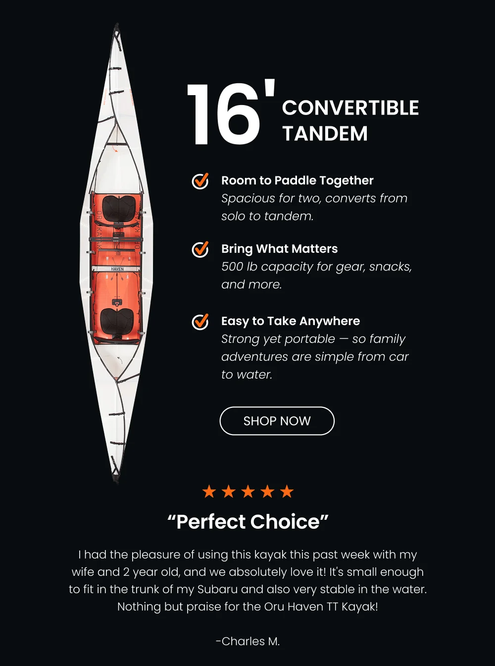 Shop 16' Convertible Tandem Now