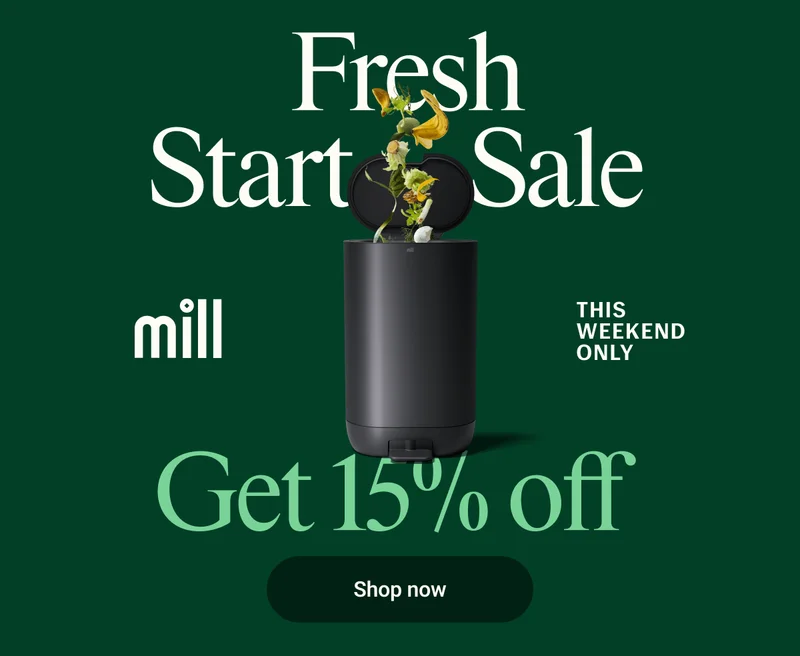 Fresh Start Sale, this weekend only, save 15%