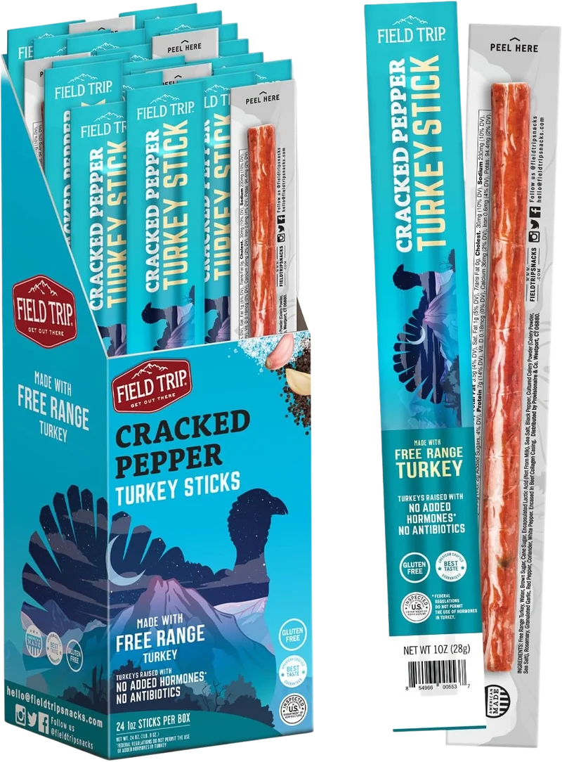 Image of Field Trip Cracked Pepper Turkey Stick (24 Pack)