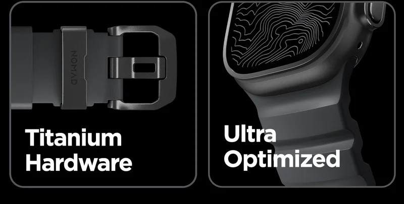 Rocky Point Band with Black Hardware. Titanium and Ultra Optimized