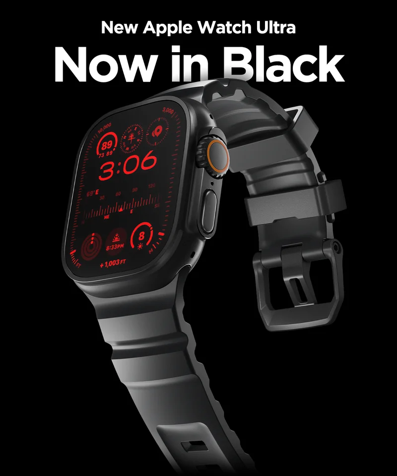 New Apple Watch Ultra Now in Black. Rocky Point Band in Storm