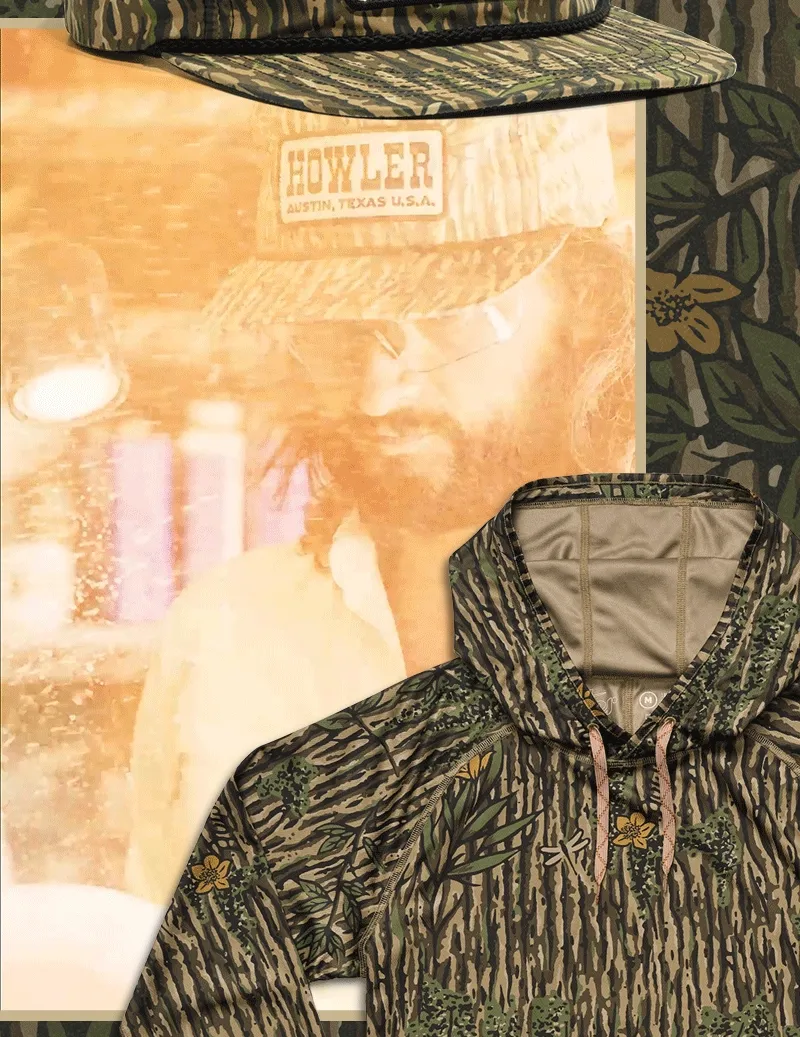 Trying to blend into your surroundings? Try on Swamp Country, our brand new print that’s been hiding among the Spring 2025 Collection until now! Inspired by the sights and sounds of the boggy lowlands near and far, this limited drop will give you the edge you’ve been seeking.