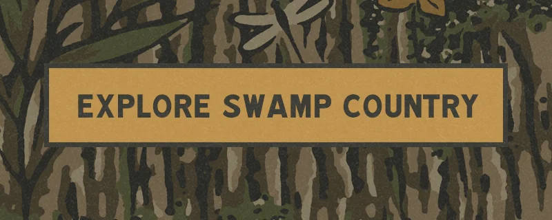 Trying to blend into your surroundings? Try on Swamp Country, our brand new print that’s been hiding among the Spring 2025 Collection until now! Inspired by the sights and sounds of the boggy lowlands near and far, this limited drop will give you the edge you’ve been seeking.