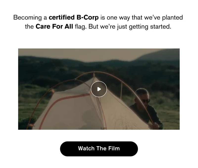 Becoming a certified B-Corp is one way that we’ve planted  the Care For All flag. But we’re just getting started.&nbsp;| WATCH THE FILM