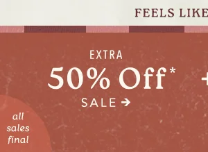 extra 50 off sale