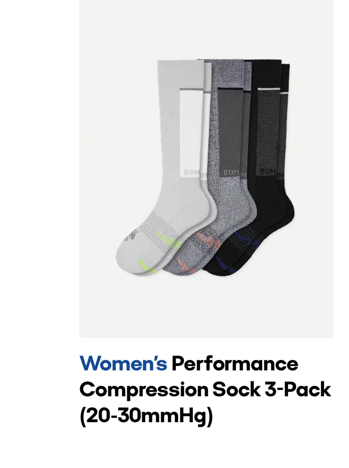 Women's Performance Compression Sock 3-Pack (20-30mmHg)