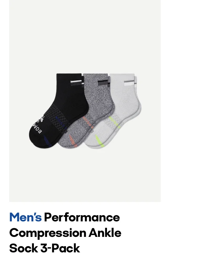 Men's Performance Compression Ankle Sock 3-Pack