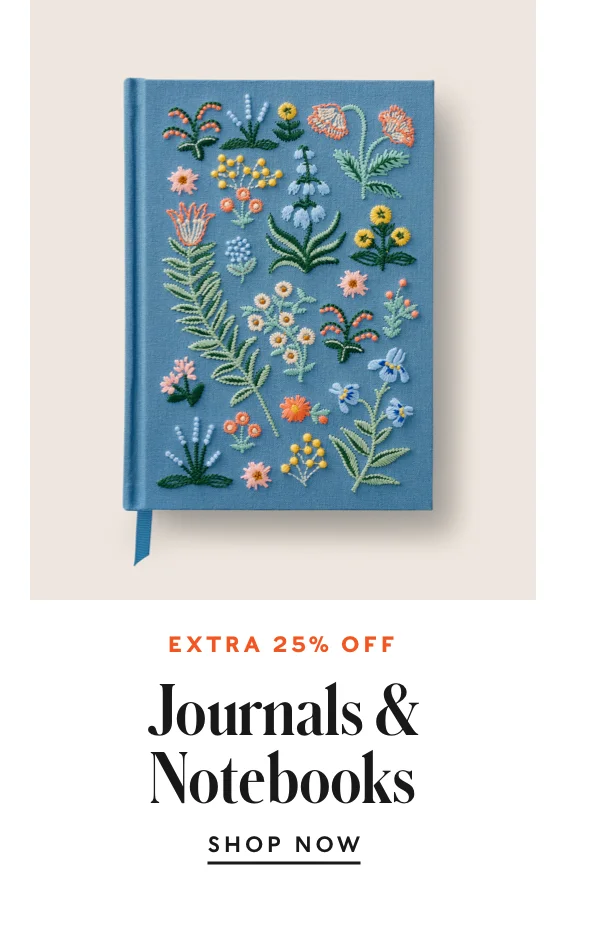25% Off Notebooks and Journals