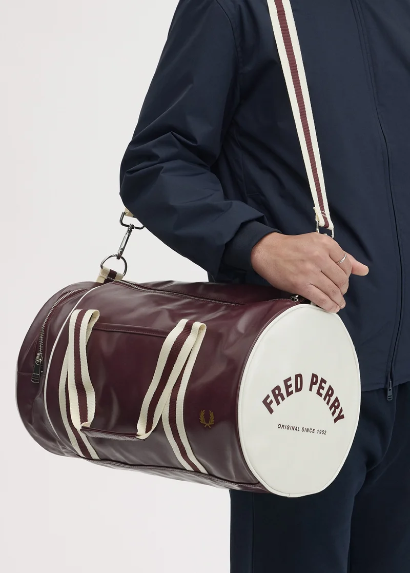 Fred Perry Oxblood Barrel Bag