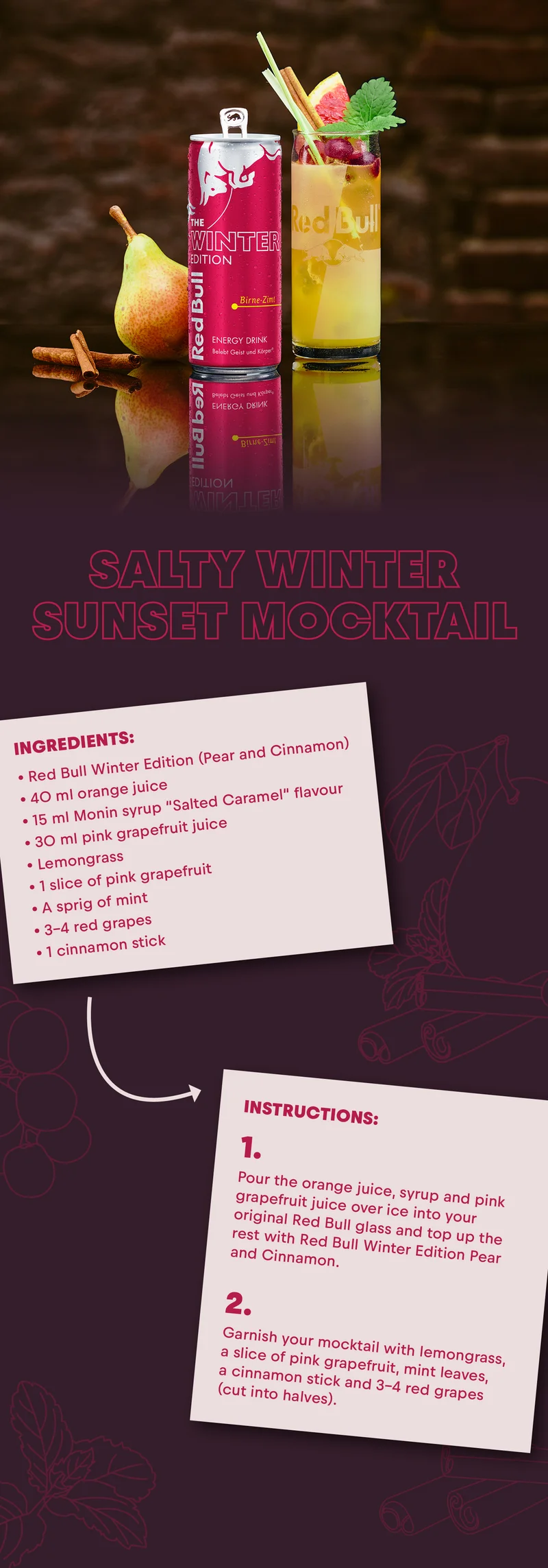 Try the Salty Winter Sunset Mocktail