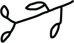 A geometric drawing of a plant sprig