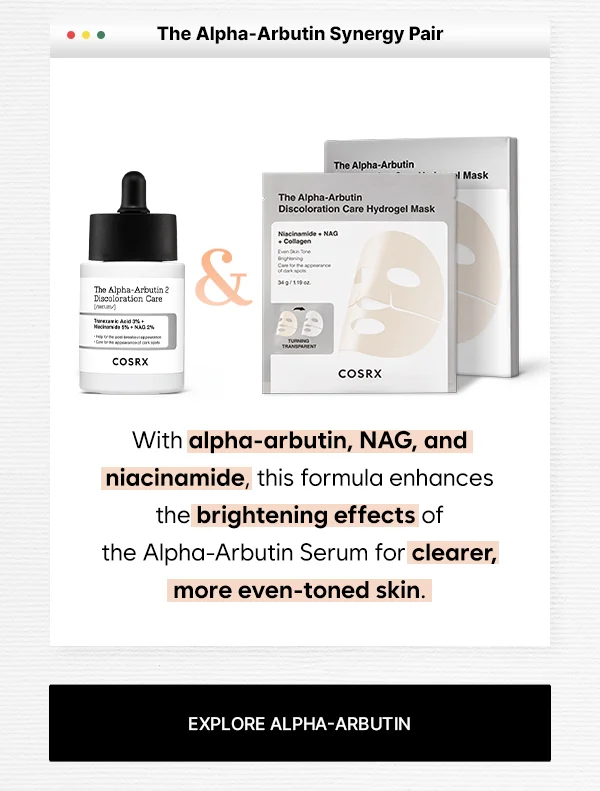 The New Alpha Arbutin Hydrogel Mask, Explore More